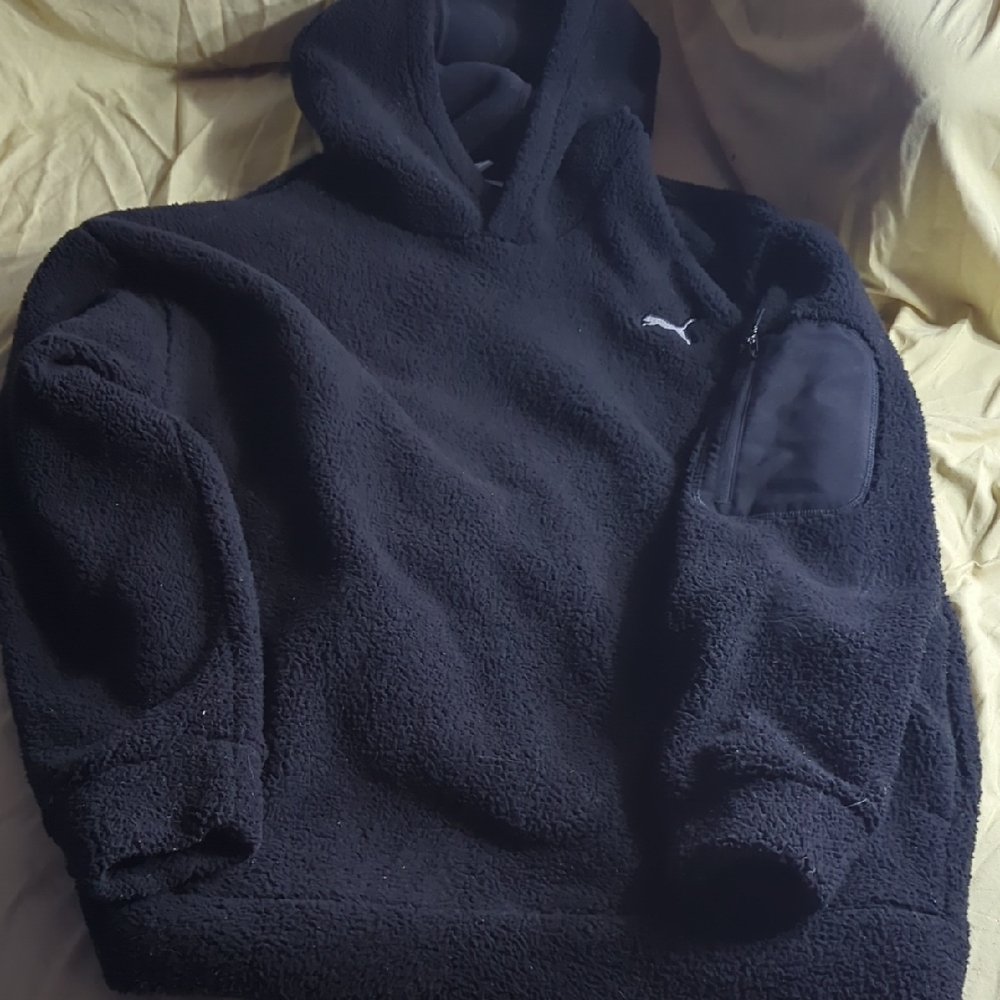 Puma Unisex Sherpa Hoodie Black/White XXL